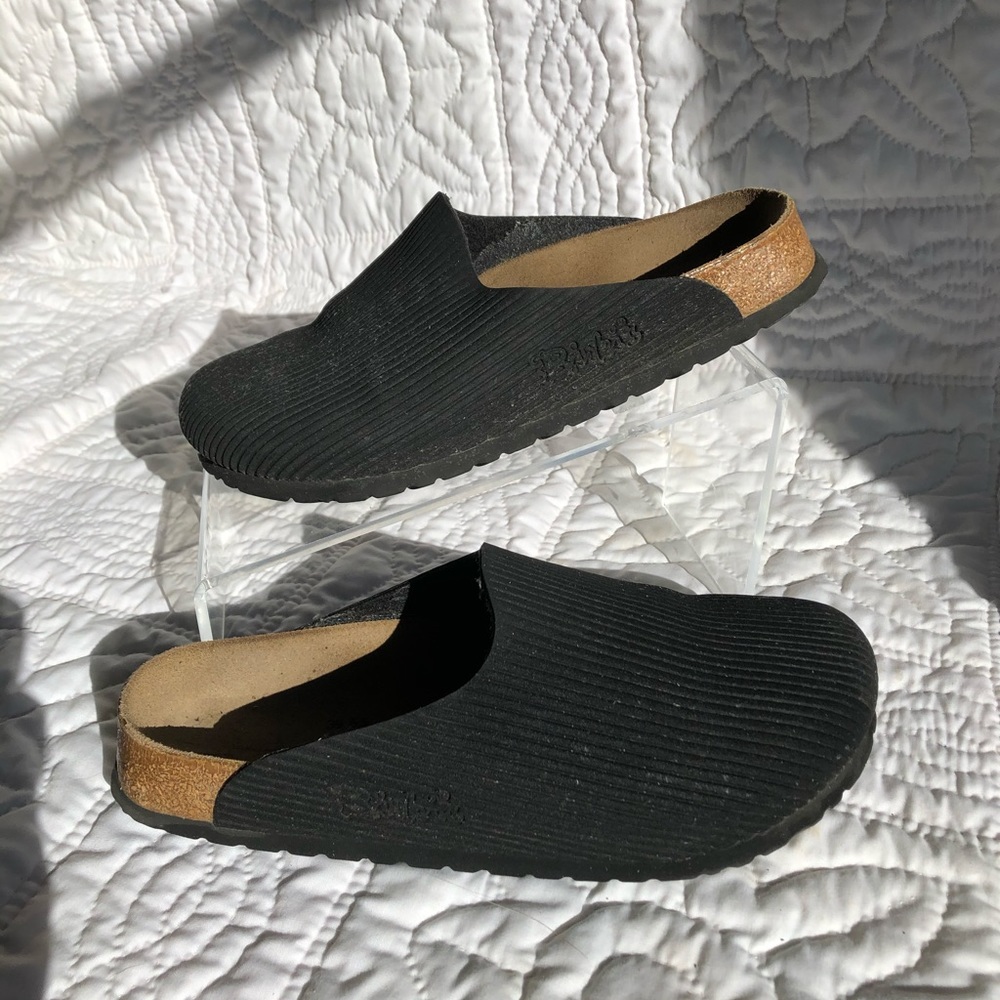 Birkenstock Birki’s ribbed black slip-ons